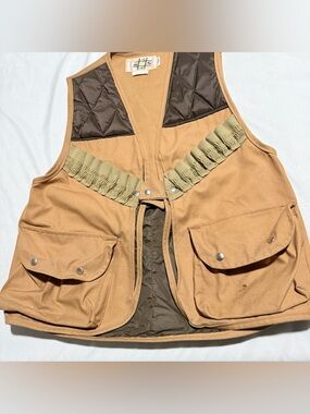 Vintage Western Trails Hunting Vest-Bend, Oregon Made. Brown tan Size Medium